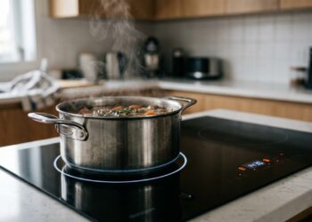 Instalador de cooktops revela o segredo que torna a indução até 10% mais eficiente que o elétrico convencional: o calor é gerado diretamente na panela
