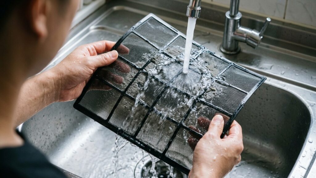 Técnicos de climatização explicam o segredo do filtro do ar-condicionado: a limpeza de um filtro obstruído pode reduzir entre 5% e 15% o consumo de energia do equipamento