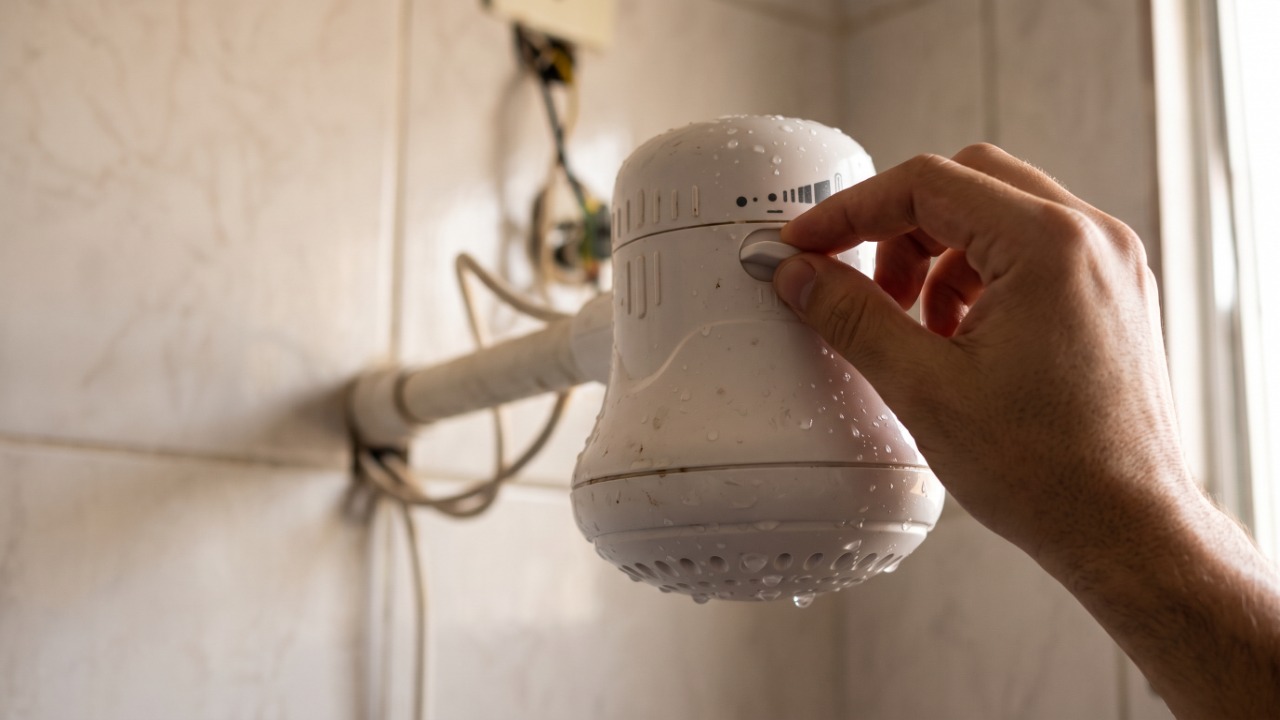 Chuveiro elétrico no modo verão ou inverno: por que a posição verão pode consumir cerca de 30% menos energia nos dias quentes