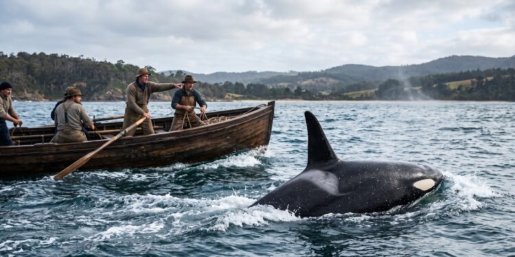 Old Tom, a orca que por décadas ajudou baleeiros na Austrália e cujo esqueleto está num museu até hoje