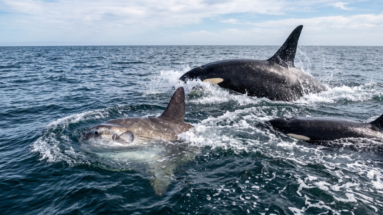 Orcas foram filmadas batendo com tanta força em peixes-lua que chegaram a despedaçá-los, e cientistas investigam se o comportamento é brincadeira ou aprendizado entre jovens