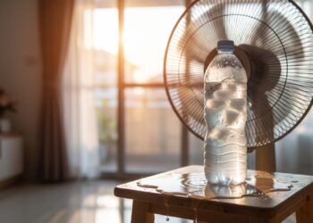 Por que colocar uma garrafa congelada perto do ventilador muda a sensação de calor por alguns minutos