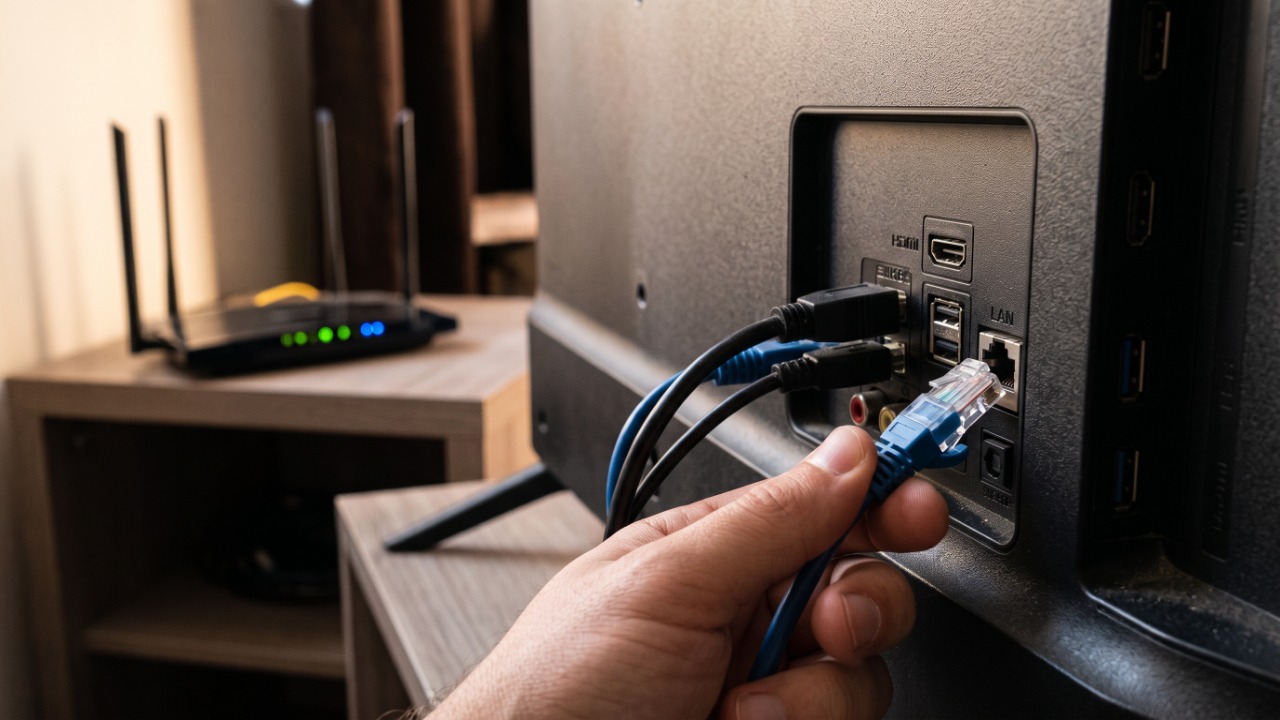 Qual é melhor para conectar a TV à internet: Wi-Fi 2,4 GHz, Wi-Fi 5 GHz ou cabo Ethernet?