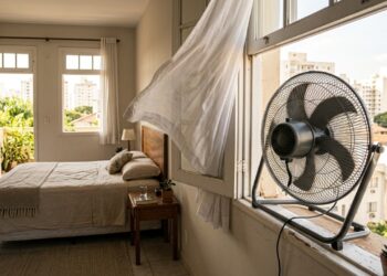 Por que apontar o ventilador para fora da janela pode ajudar a tirar o ar quente de um cômodo