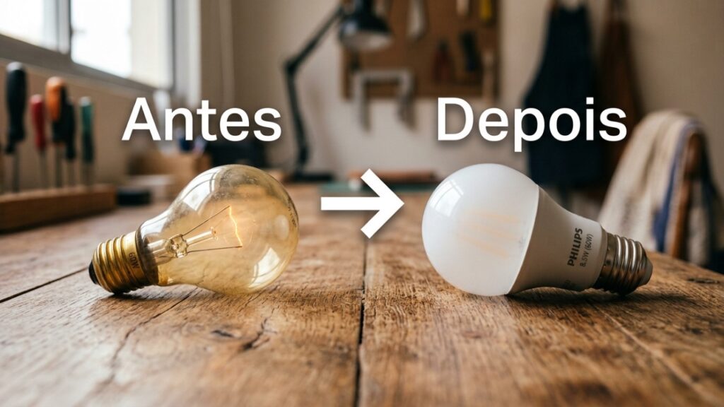 Eletricista revela por que trocar lâmpadas antigas por LED pode reduzir em até 80% o gasto com iluminação