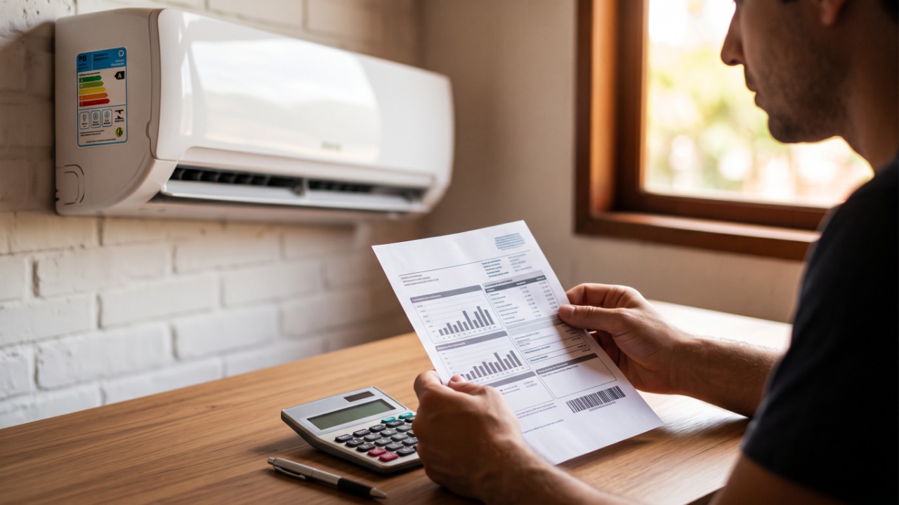Ar-condicionado inverter ou convencional: com previsão de calor forte no verão, quanto cada um consome por mês e em quanto tempo a diferença de preço se paga
