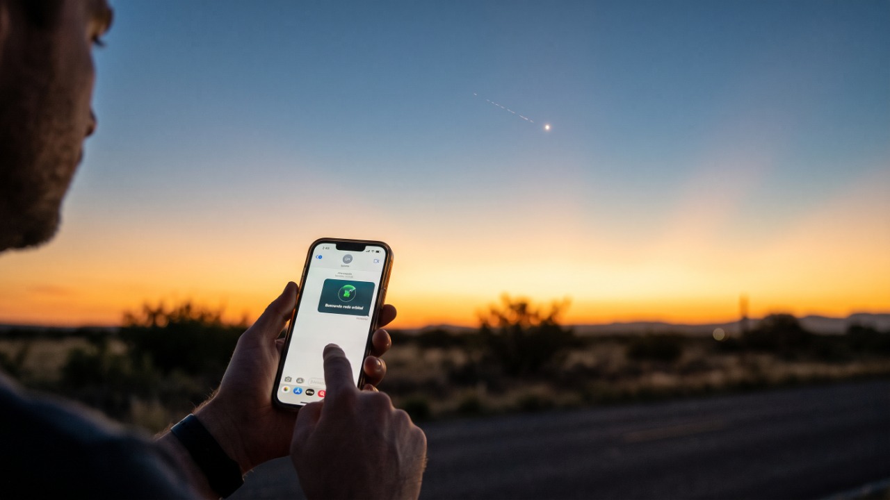 A internet por satélite pode chegar diretamente ao celular sem antena parabólica quando satélites e aparelhos compartilham faixas e protocolos compatíveis