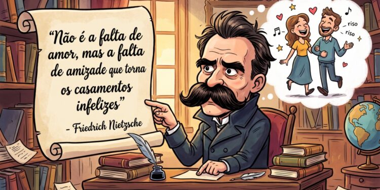 Nietzsche, filósofo alemão, sobre amizade: "Não é a falta de amor, mas a falta de amizade que torna os casamentos infelizes", a reflexão que casais de longa data entendem diferente de quem acabou de casar
