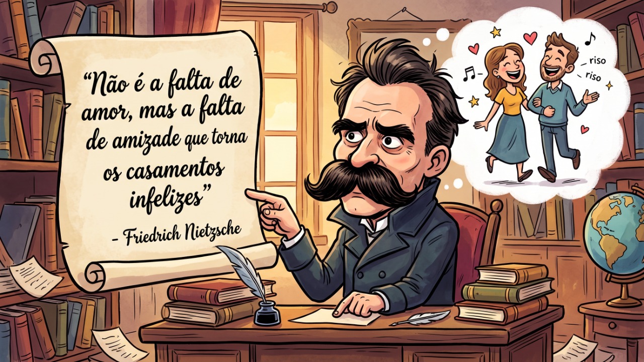Nietzsche, filósofo alemão, sobre amizade: “Não é a falta de amor, mas a falta de amizade que torna os casamentos infelizes”, a reflexão que casais de longa data entendem diferente de quem acabou de casar