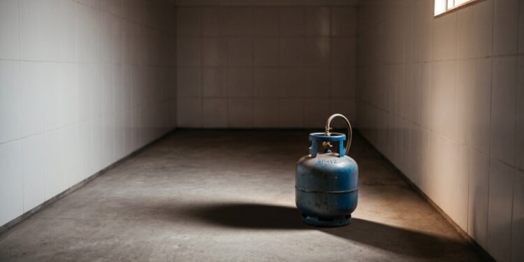 Técnico de gás é chamado para trocar botijão dentro de armário fechado da cozinha, cancela o serviço e explica a distância mínima que a instalação precisa respeitar do fogão