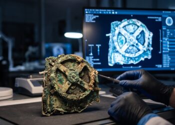 Um mecanismo grego de mais de 2 mil anos surpreendeu arqueólogos com 30 engrenagens de bronze preservadas, conseguia representar ciclos astronômicos e revelou uma tecnologia mecânica sem equivalente conhecido por pelo menos mil anos