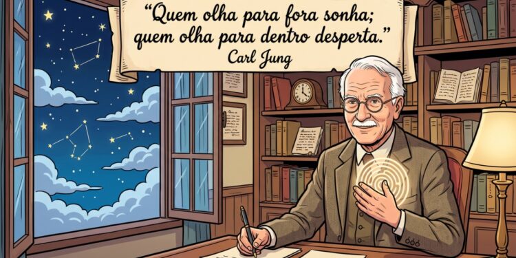 Carl Jung, psiquiatra suíço: "Quem olha para fora sonha; quem olha para dentro desperta", a frase de uma carta de 1916 que explica por que buscar respostas nos outros cansa mais do que olhar para si