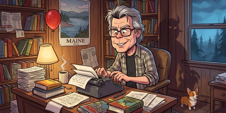 Citação do dia de Stephen King: "Talento é mais barato que sal de cozinha. O que separa o talentoso do bem-sucedido é...”