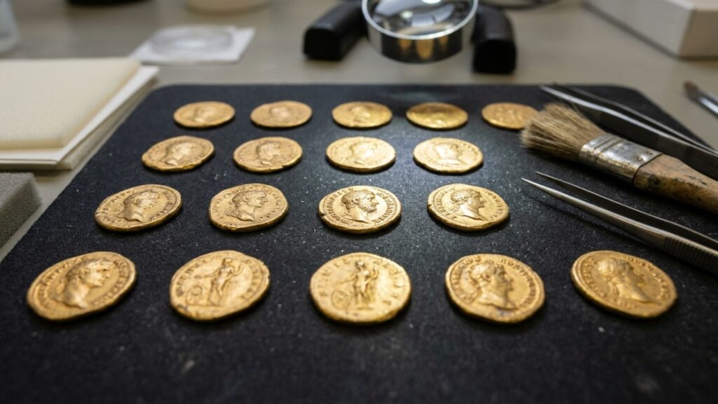Dois arqueólogos amadores encontram 141 moedas de ouro romanas enterradas e o Estado italiano paga mais de 300 mil euros pela descoberta