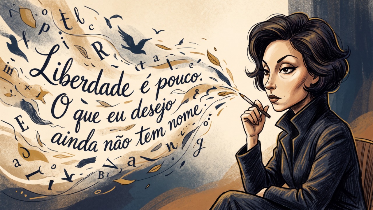 Clarice Lispector: “Liberdade é pouco. O que eu desejo ainda não tem nome” — a inquietação que a escritora carregou desde o primeiro livro