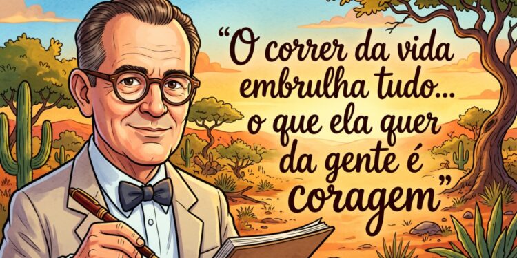 Guimarães Rosa: “O correr da vida embrulha tudo… o que ela quer da gente é coragem” — a frase de Grande Sertão: Veredas que virou conselho para tempos difíceis
