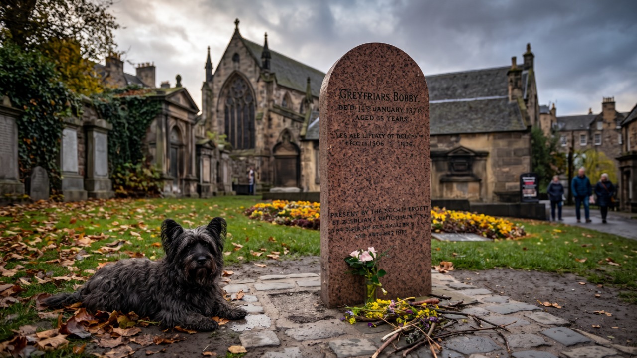 Greyfriars Bobby, o cão que teria guardado o túmulo do dono por 14 anos em Edimburgo e ganhou uma estátua