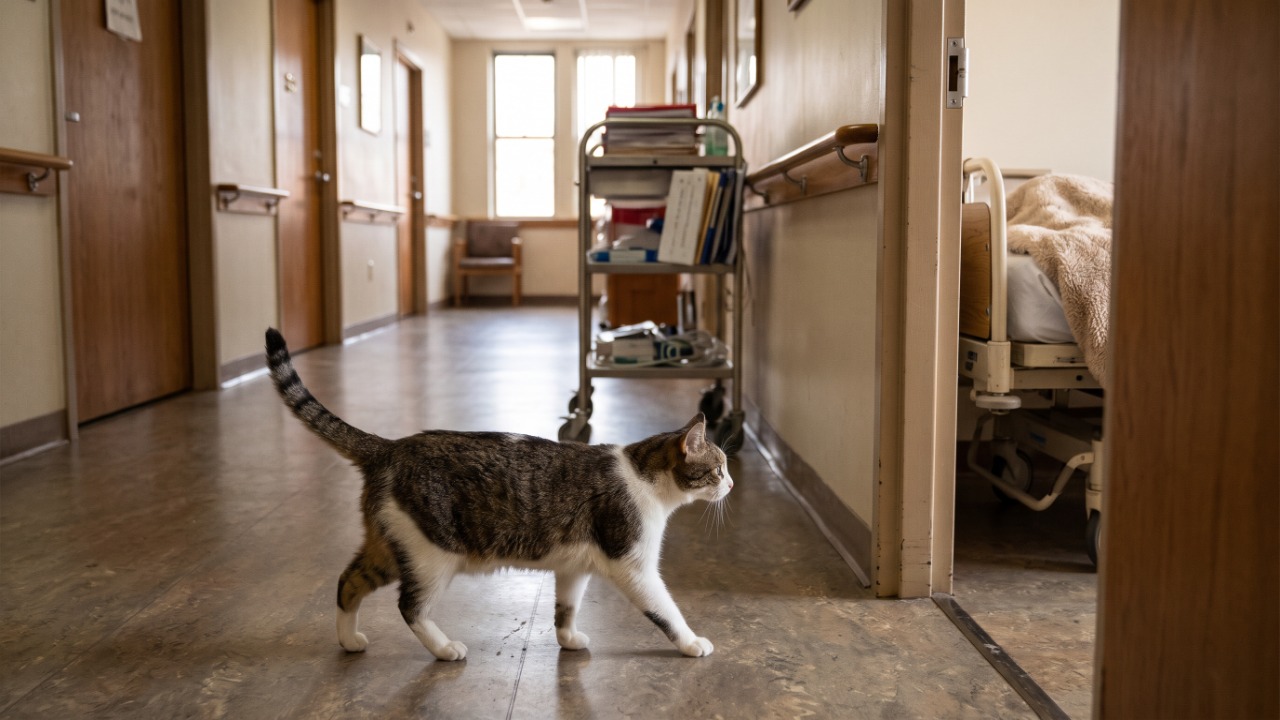 Oscar, o gato de um asilo nos EUA que se deitava ao lado de pacientes horas antes de morrerem, e intrigou médicos