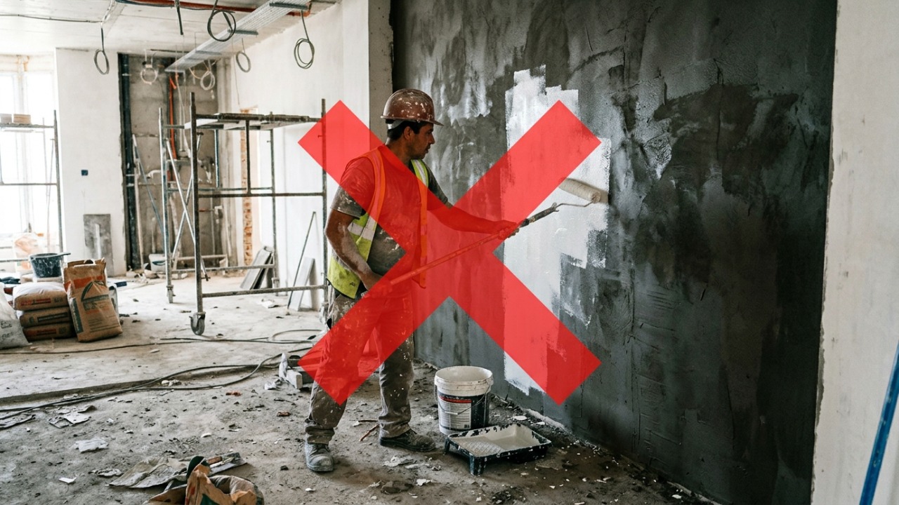 Pintor com 20 anos de obra repete o mesmo aviso: tinta aplicada em reboco novo antes de 28 dias pode descascar em poucos meses