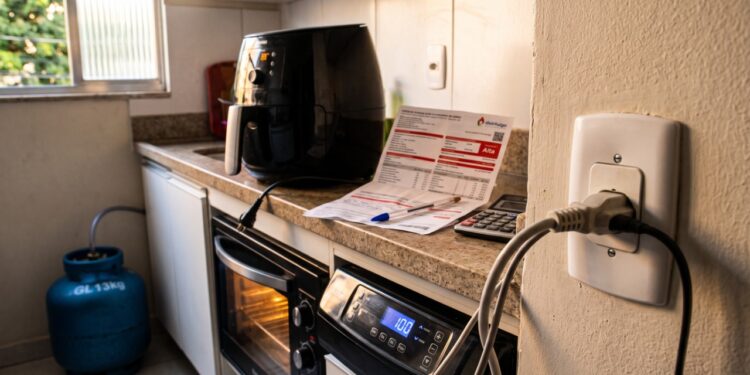 Qual consome menos energia para preparar a mesma comida: airfryer, forno elétrico ou forno a gás?