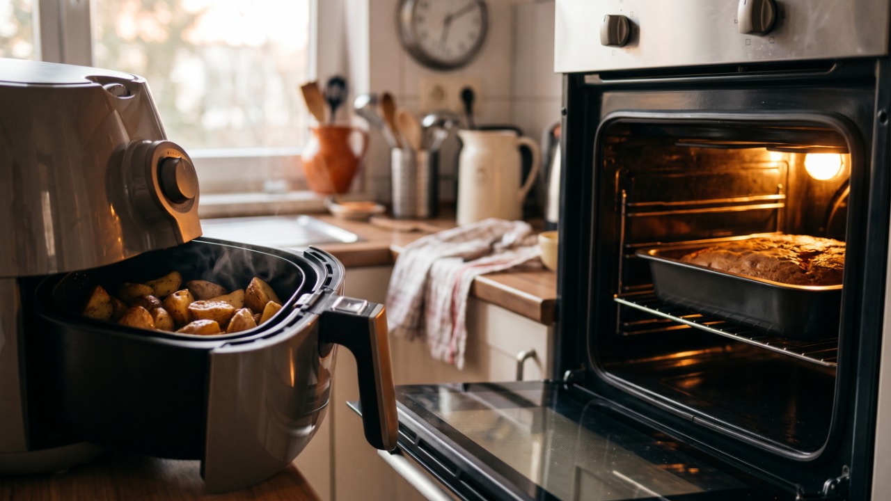 Qual consome menos energia para preparar a mesma comida: airfryer, forno elétrico ou forno a gás?