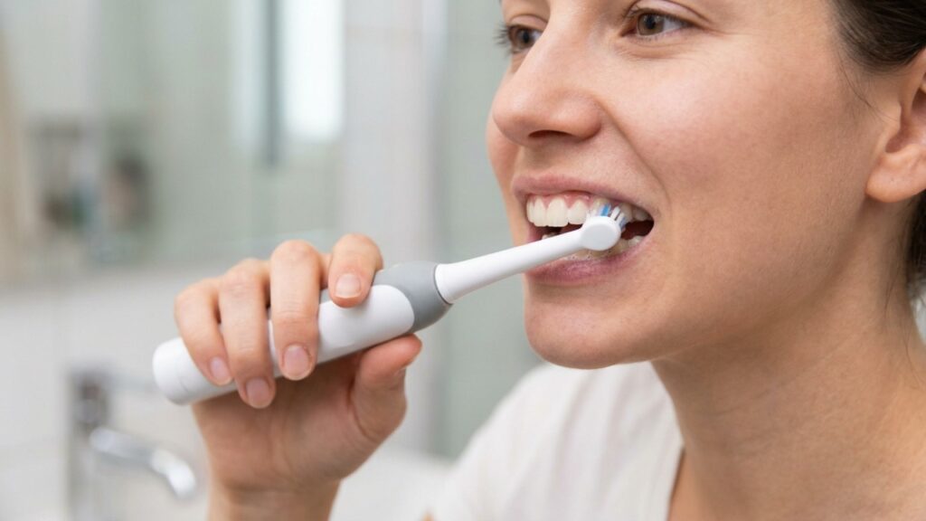 Dentista revela segredo da escova elétrica: estudos apontam redução de 21% na placa bacteriana após três meses em comparação com a escova manual