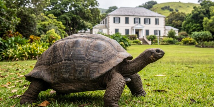Jonathan, a tartaruga-gigante da ilha de Santa Helena, tem cerca de 190 anos, já viveu sob o reinado de 8 monarcas britânicos e é o animal terrestre mais velho do mundo
