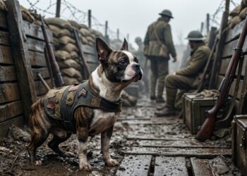 O cão Stubby entrou escondido em um navio de guerra — e terminou a Primeira Guerra como um dos animais mais condecorados