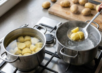 Batata deve começar na água fria ou fervendo? Entenda por que essa escolha muda o cozimento e qual método funciona melhor para cada prato