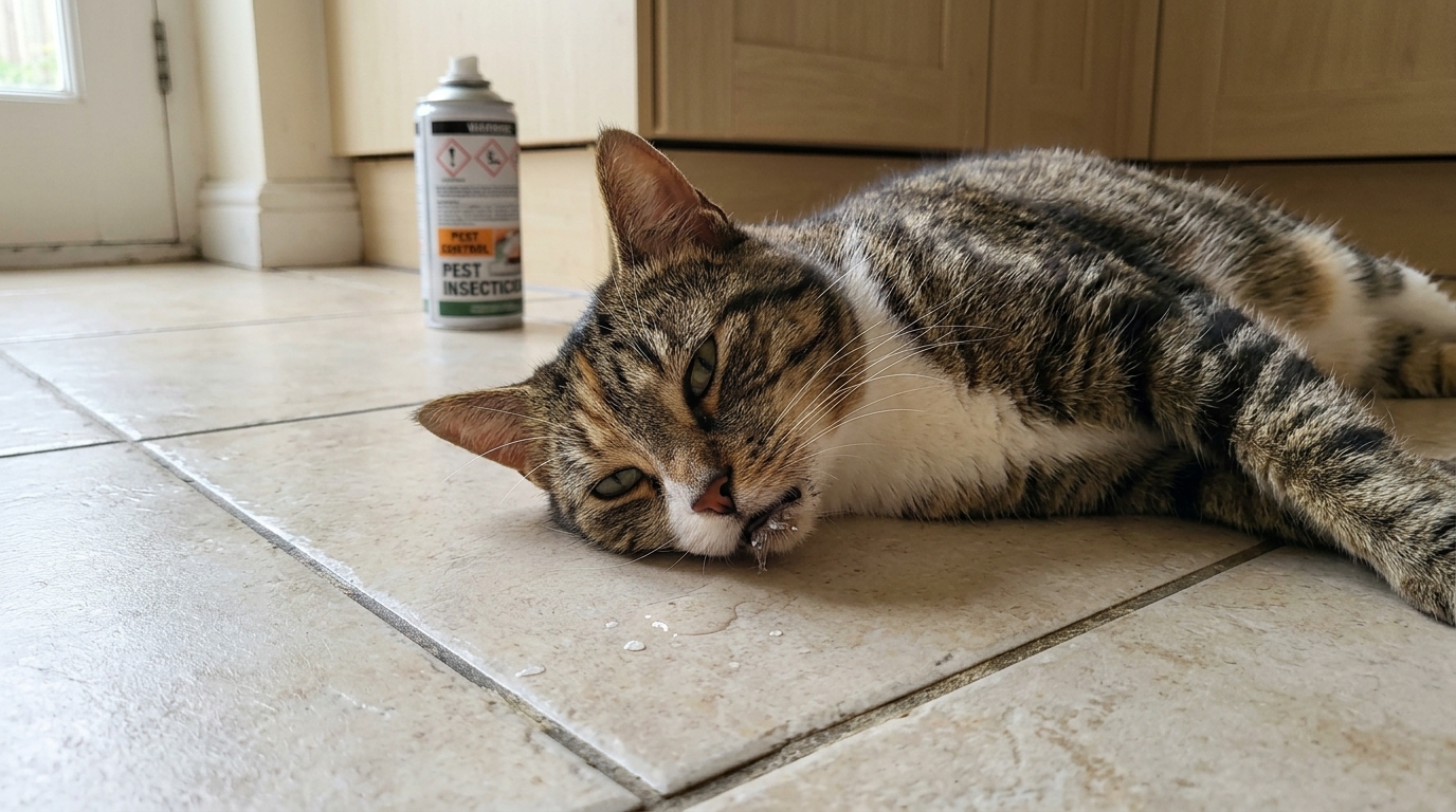 Especialistas em dedetização alertam: inseticidas podem intoxicar gatos mesmo após a aplicação, e o hábito de se lamber aumenta o risco