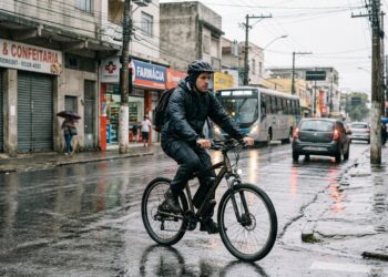 Bicicleta elétrica pode andar na chuva, mas não submersa: garantia só cai com mau uso comprovado e laudo da loja