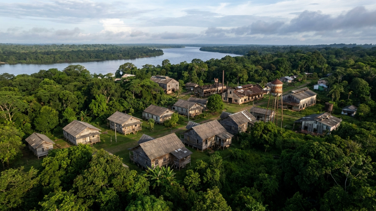 Uma cidade foi construída com aparência norte-americana no coração da Amazônia depois que Henry Ford tentou transformar a floresta em uma grande produtora de borracha