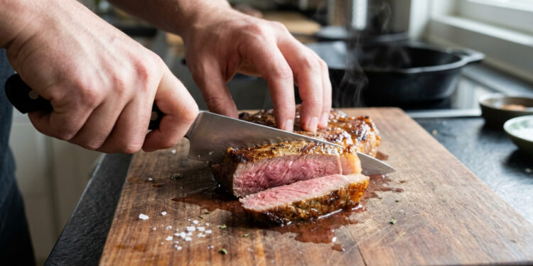 Cozinheiros concordam: “Carne cortada logo depois de sair do fogo perde o suco; espere de 5 a 10 minutos”