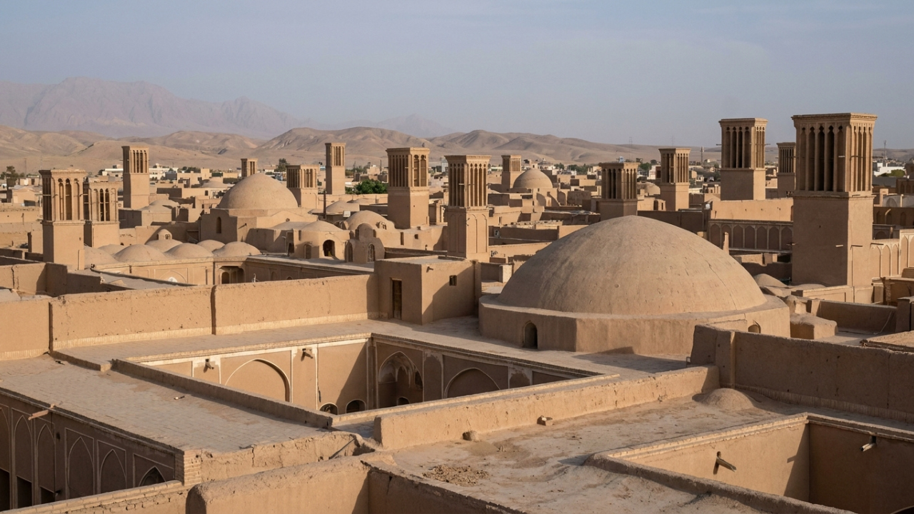 Uma cidade iraniana aprendeu a sobreviver no deserto conduzindo água por canais subterrâneos que atravessam bairros inteiros e abastecem suas construções históricas