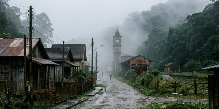 Uma vila inglesa foi construída no meio da Mata Atlântica brasileira, e até hoje a neblina cobre suas casas históricas e uma torre de relógio do século XIX