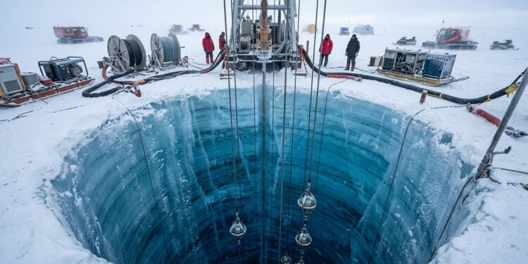 O telescópio feito de gelo: um cubo de 1 quilômetro enterrado na Antártida, com mais de 5 mil sensores, rendeu o Nobel de Física 2026 a Francis Halzen e caça partículas que atravessam o seu corpo aos trilhões a cada segundo