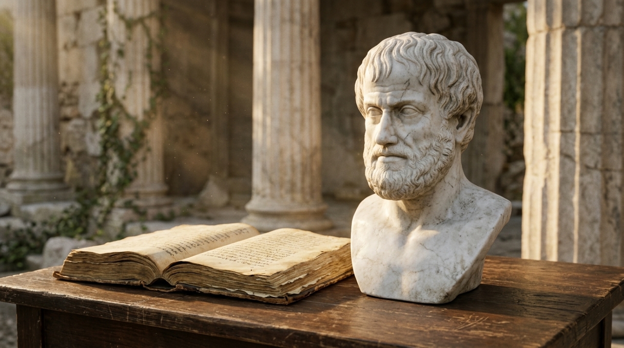 Aristóteles e a filosofia peripatética, em reflexão sobre hábitos: aquilo que repetimos pode definir mais a vida do que grandes decisões