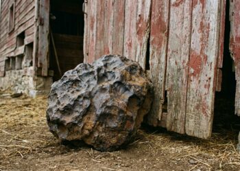 Pedra usada por décadas para segurar porta de celeiro era um meteorito de 10 kg, e ninguém fazia ideia