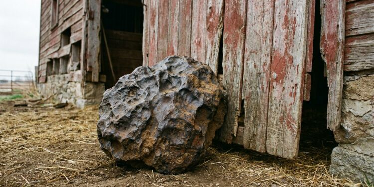 Pedra usada por décadas para segurar porta de celeiro era um meteorito de 10 kg, e ninguém fazia ideia