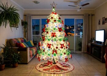 A gambiarra com garrafa PET que vira árvore de Natal e enfeite gastando quase nada
