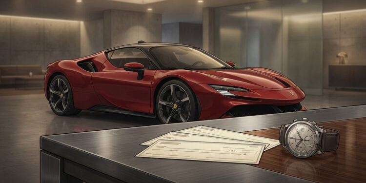 Uma Ferrari de R$ 4 milhões foi negociada por cheques e um relógio de luxo, mas o negócio acabou em disputa envolvendo falsificação