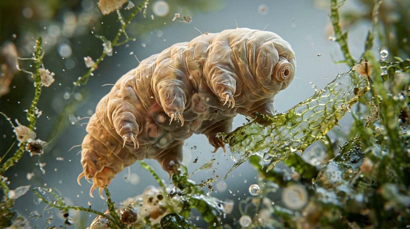Cientistas colocaram a proteína de um tardígrado japonês em células humanas e o DNA passou a resistir à radiação: o “urso-d’água” de menos de 1 milímetro sobrevive ao vácuo do espaço e a temperaturas acima de 100 °C