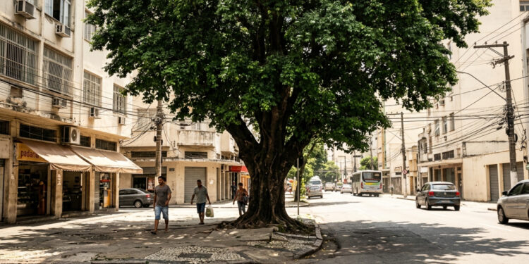 A árvore na calçada que parece apenas deixar a rua mais bonita entra em uma questão muito maior quando a cidade enfrenta dias seguidos de calor extremo