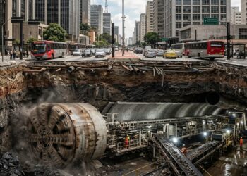 Como se constrói uma estação de metrô dezenas de metros abaixo da rua sem parar a cidade: a técnica do 'tatuzão' explicada passo a passo