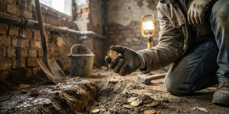 Jovem de 18 anos cavava uma vala de esgoto na Bélgica quando encontrou moedas que pareciam de € 1, mas eram parte de um tesouro de ouro estimado em € 9 milhões