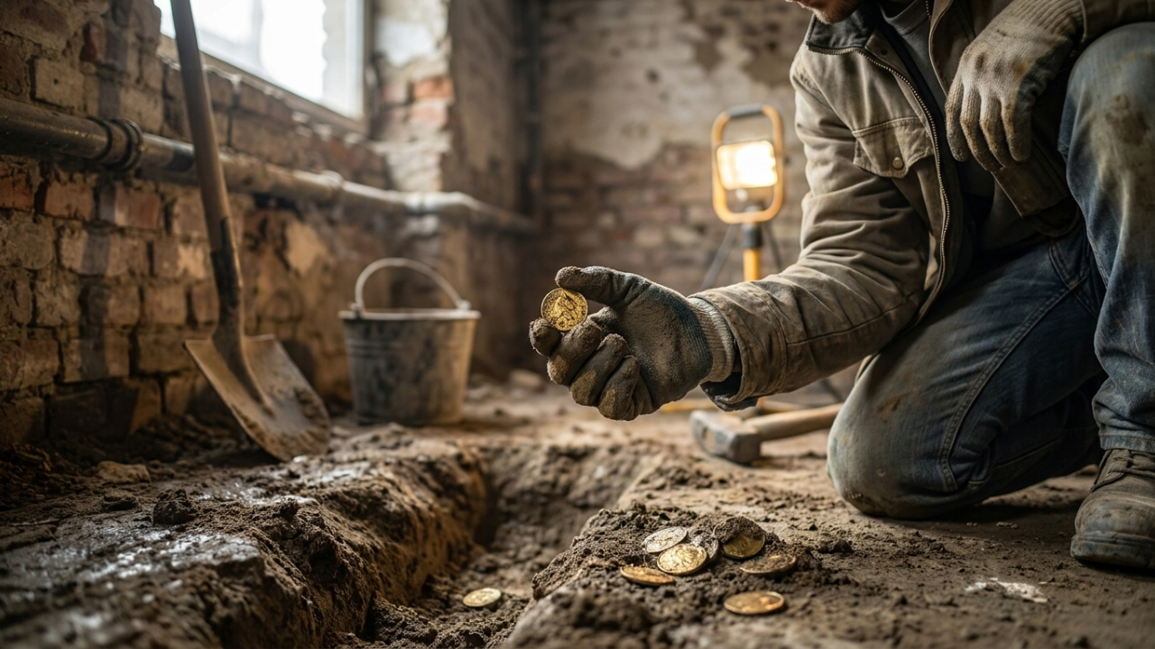 Jovem de 18 anos cavava uma vala de esgoto na Bélgica quando encontrou moedas que pareciam de € 1, mas eram parte de um tesouro de ouro estimado em € 9 milhões