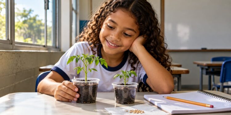 Sementes de tomate que passaram quase seis anos em órbita foram plantadas por estudantes e brotaram tão bem quanto as da Terra
