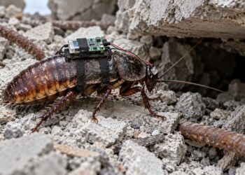 Os paraborgs são baratas vivas com microeletrônica nas costas, guiadas por controle remoto entre escombros