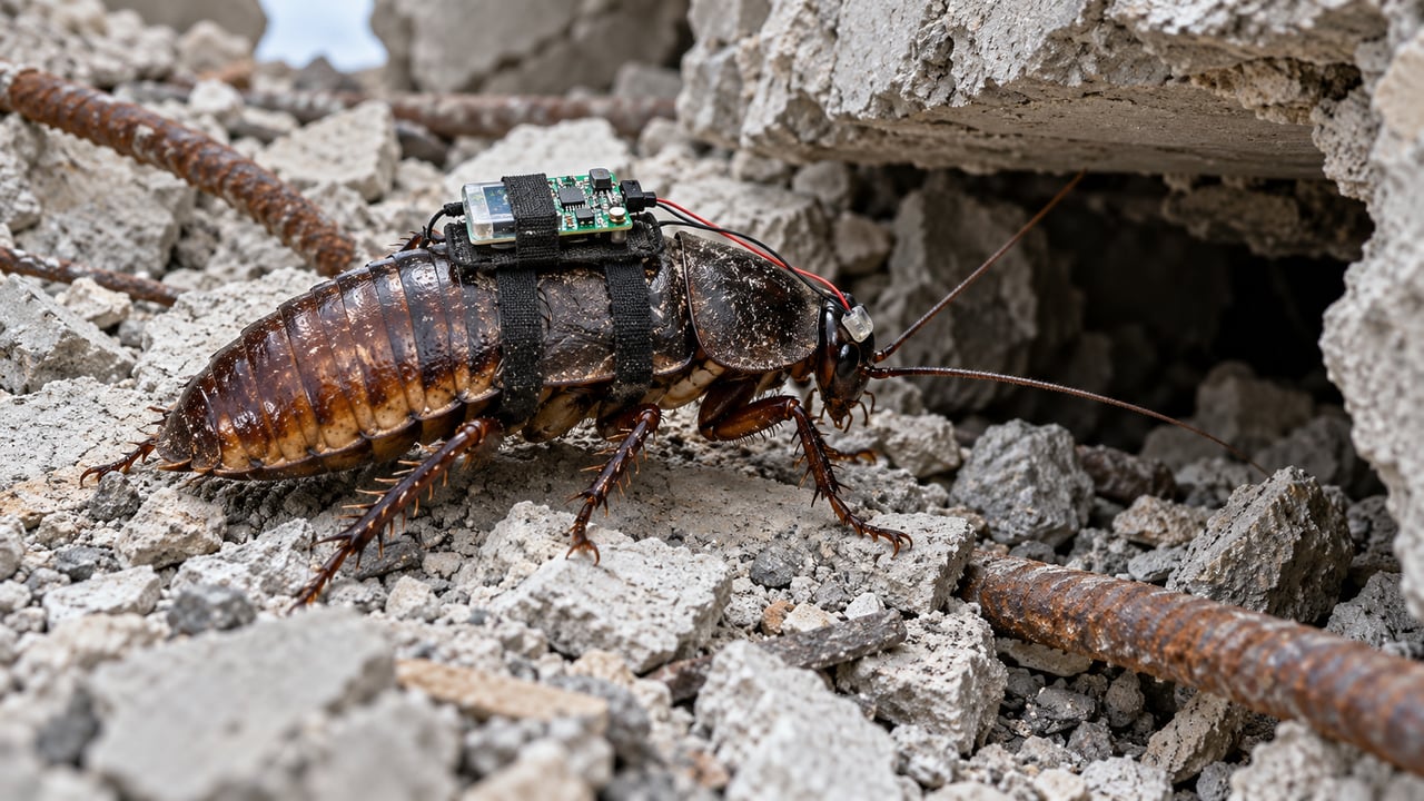 Cientistas criam baratas ciborgue capazes de aplicar injeções em vítimas presas sob escombros