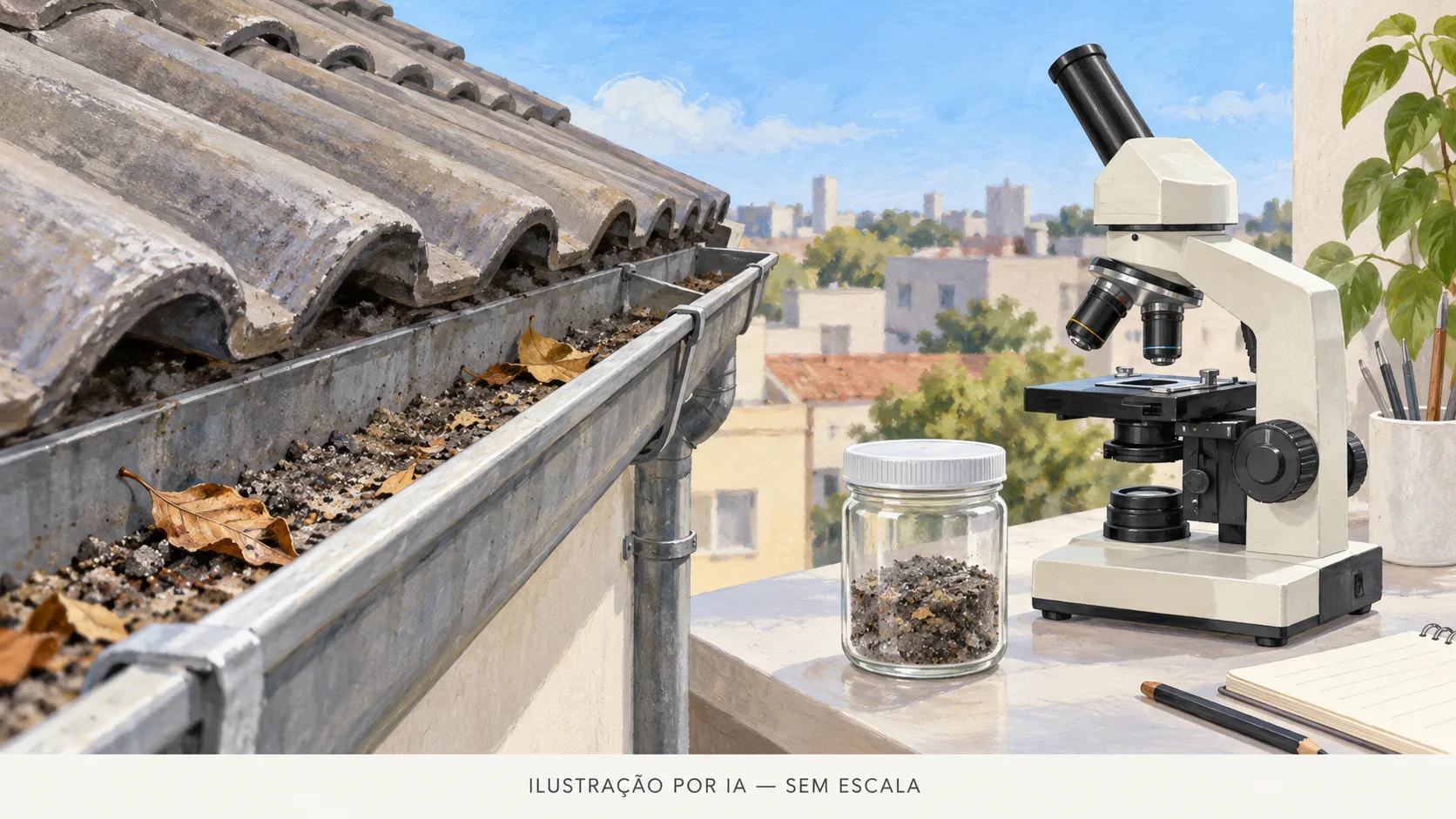 Pesquisadores vasculharam 300 quilos de sujeira de calhas e encontraram poeira que veio do espaço